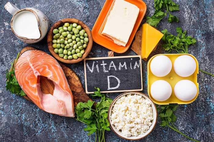 Một số thực phẩm chứa nhiều vitamin D.